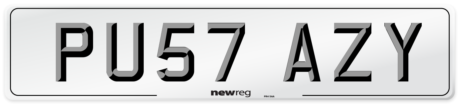 PU57 AZY Number Plate from New Reg
